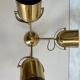 Brass ceiling light with 3 adjustable spotlights by Florian Schulz, Germany, 1970s