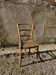 Chaise paillée vintage dorée