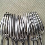 SFAM 24-Piece Silver-Plated Metal Cutlery Set