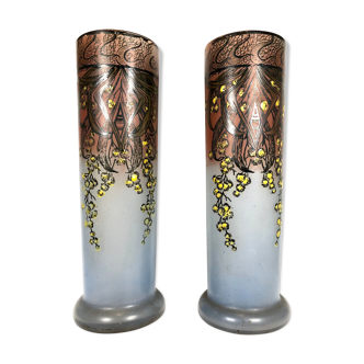 Paires de vase art nouveau Legras