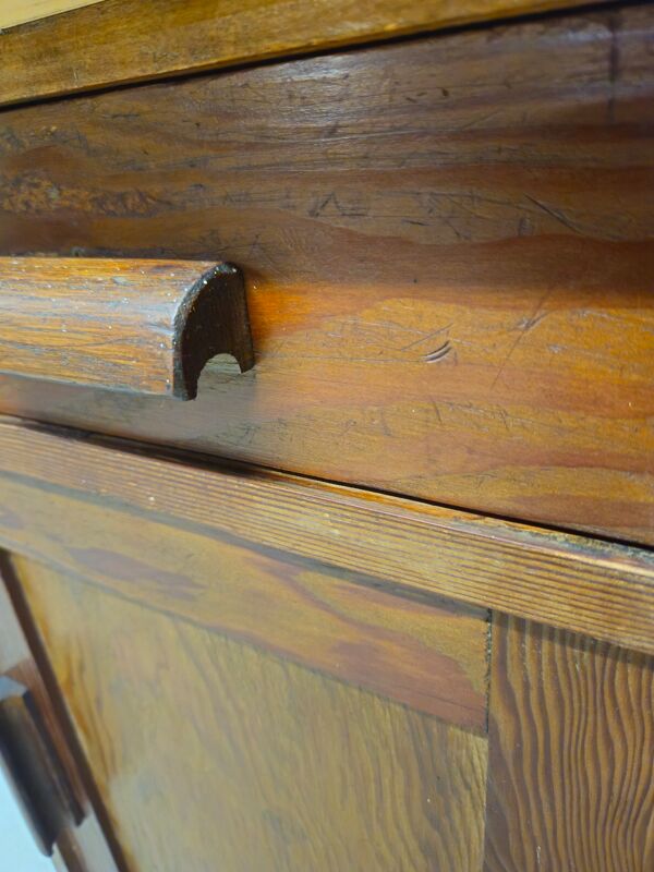 Petit bureau sapin atelier 1950