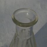 Ancien pichet carafe pot à eau de bistrot en verre moulé 1950s