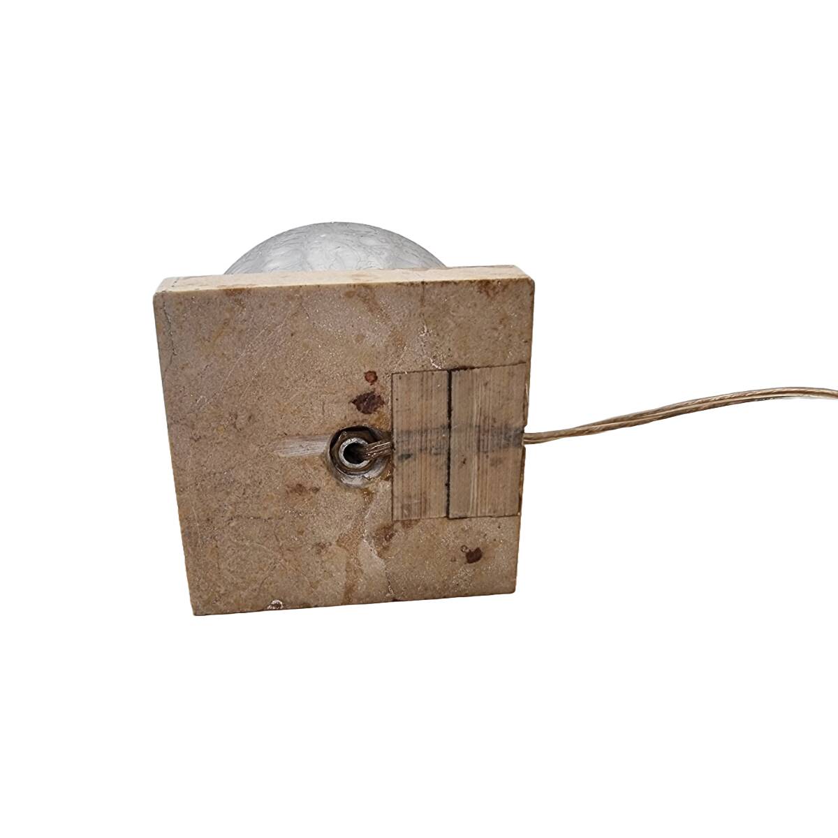 Vintage Crackle Marble Lamp, 1970s