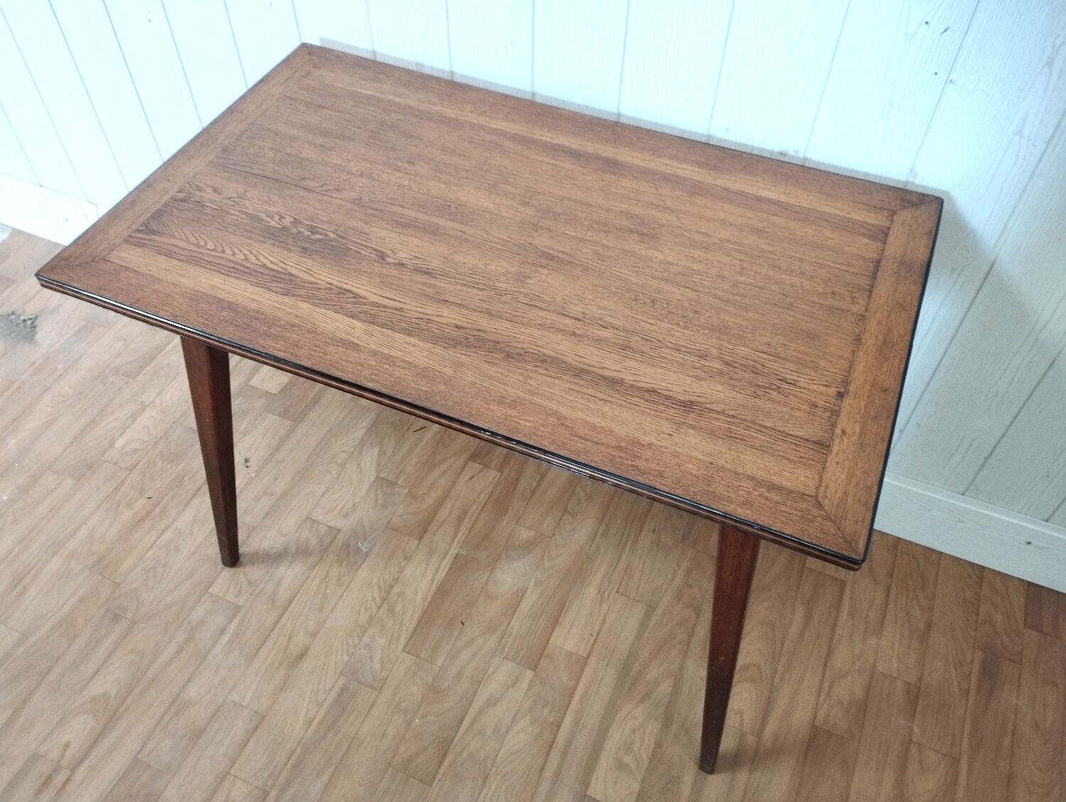 Vintage desk feet compass solid oak