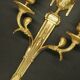 Pair of large Louis XVI style wall lights from the 19th century - gilded bronze