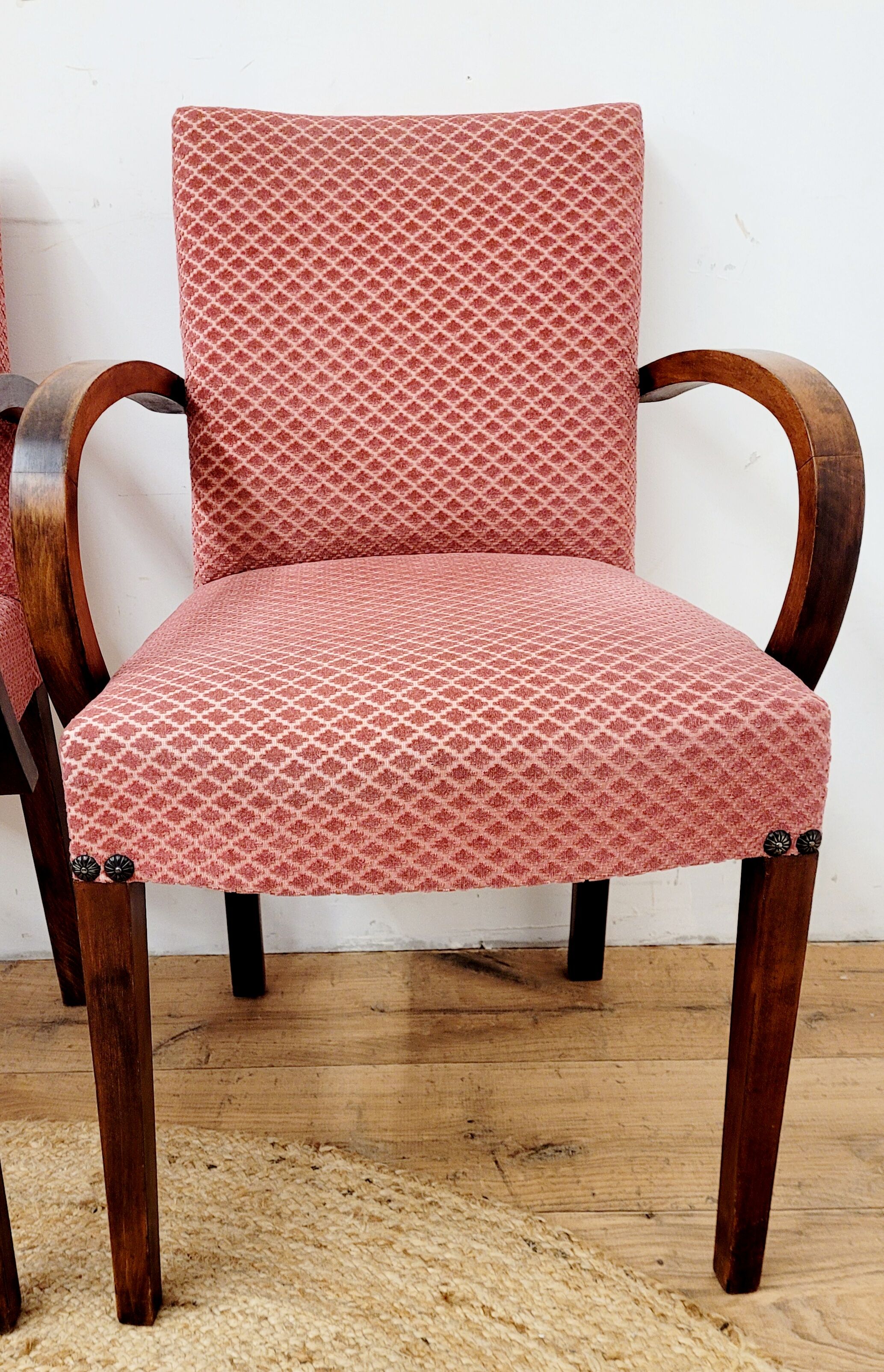 Two vintage bridge armchairs