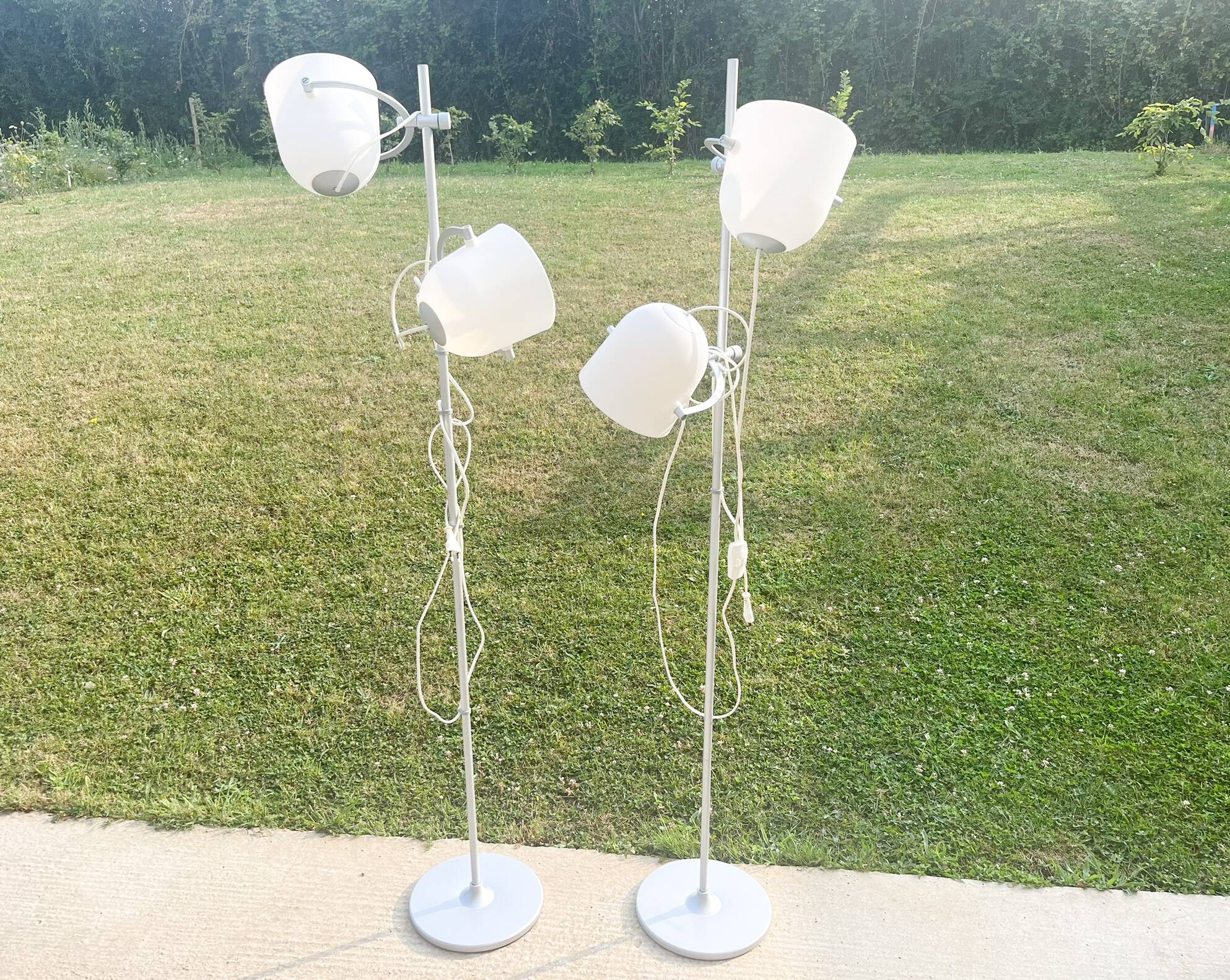 Pair of IKEA Svirvel floor lamps