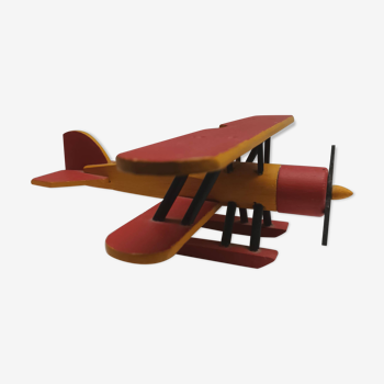 Wooden biplane seaplane