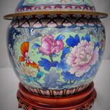 Pot couvert en cloisonné