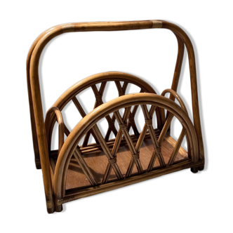 Rattan magazine holder