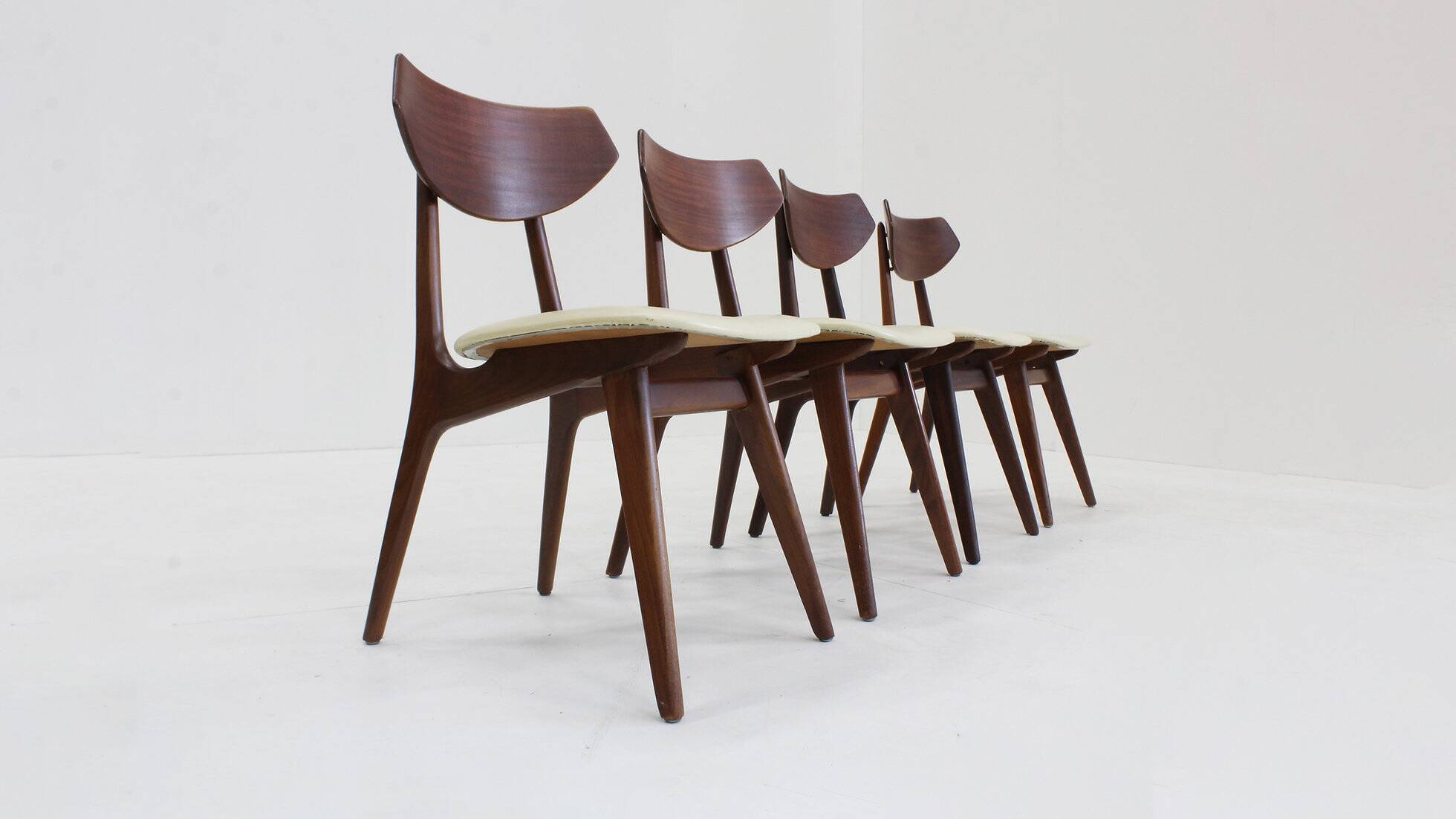 Vintage Danish teak dining chairs, set of 4