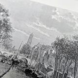 Utrecht, Netherlands, Vintage engraving, printed in 1879.