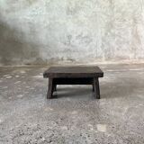 Small stool, side stool in old teak, footrest