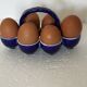 Cobalt Blue Egg Cup Service in earthenware by Georges Dreyfus workshop circa 1900