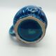 Pitcher in cracked blue Charolles earthenware