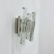 Wall sconce ice glass and metal by J.T. Kalmar for Kalmar, 60s