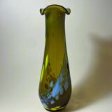 Vintage Modern Glass Vase Budveszel Gyula Hungary 1990s