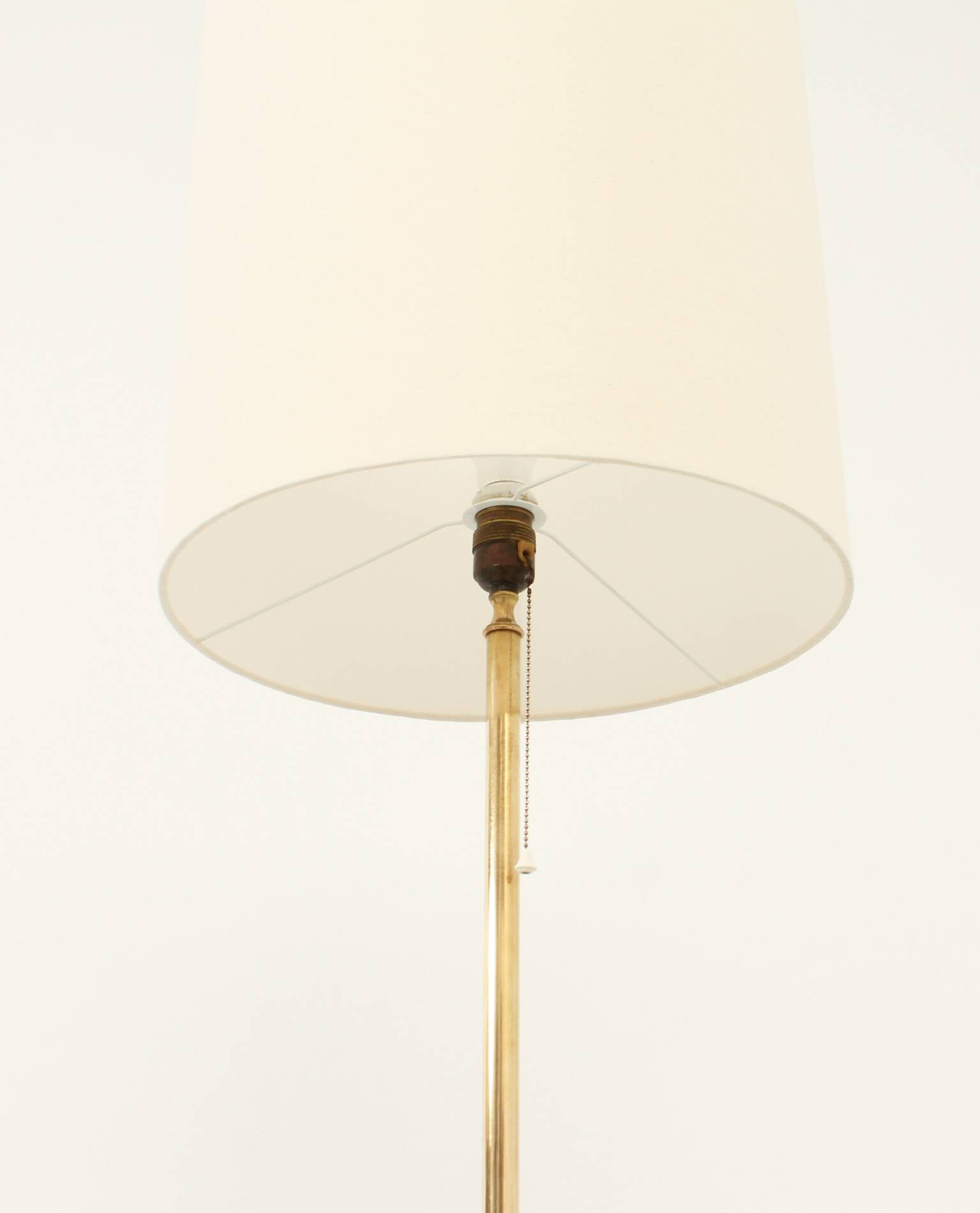 Brass and lacquered metal floor lamp, Spain, 1950s