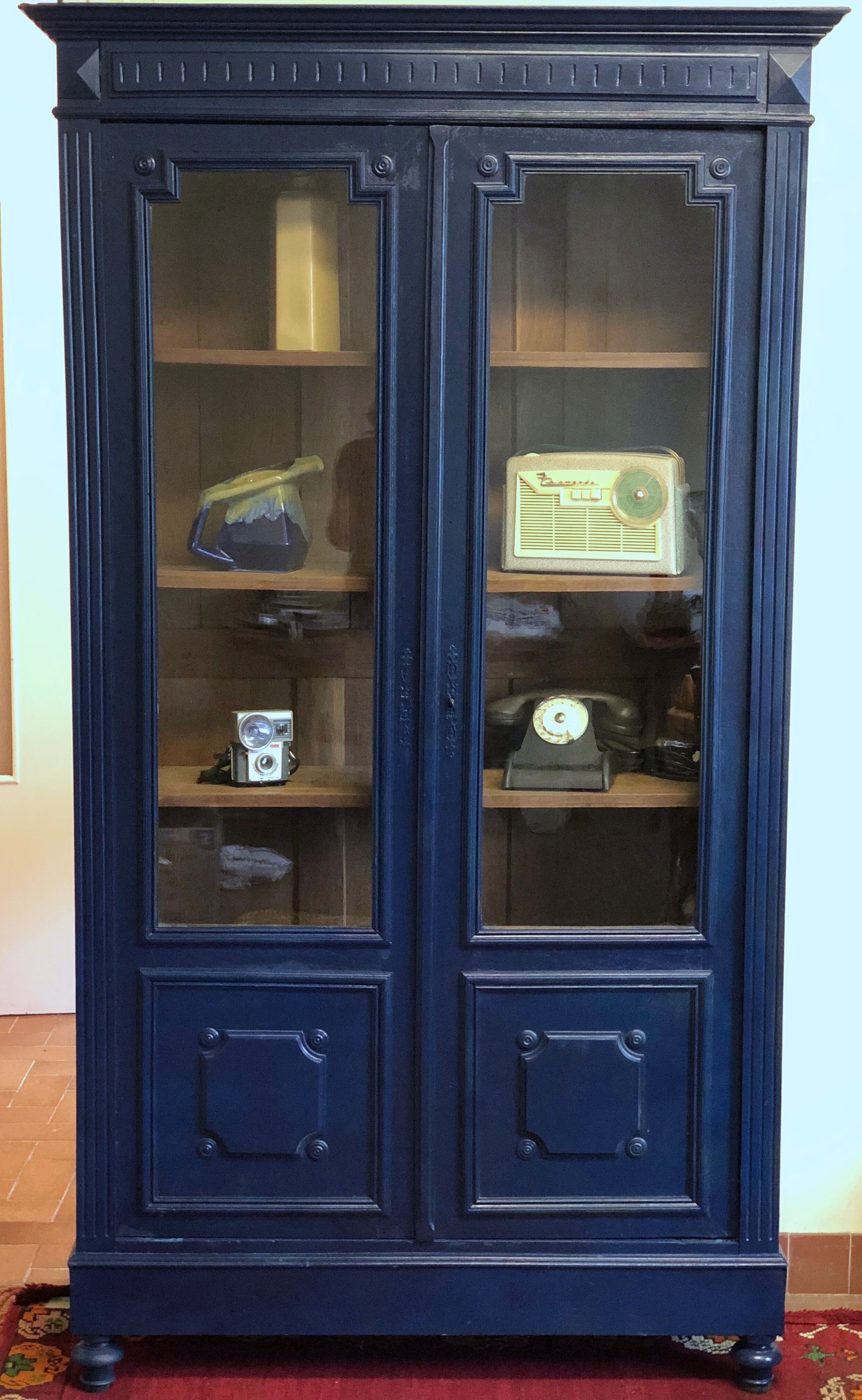 Vaisselier ancien, vitrine en chêne.
