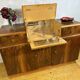 Art Deco English Burr Walnut Cocktail Sideboard – Circa 1930s  A stunning o
