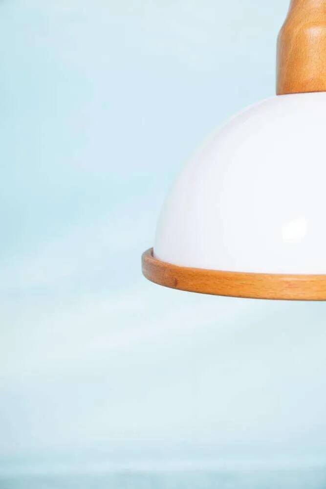Bohemian 70s mushroom pendant lamp