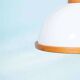 Bohemian 70s mushroom pendant lamp