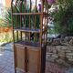 Rattan and canning furniture with vintage shelves