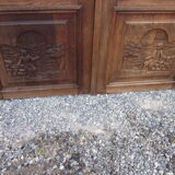 Pair of old carved wooden doors