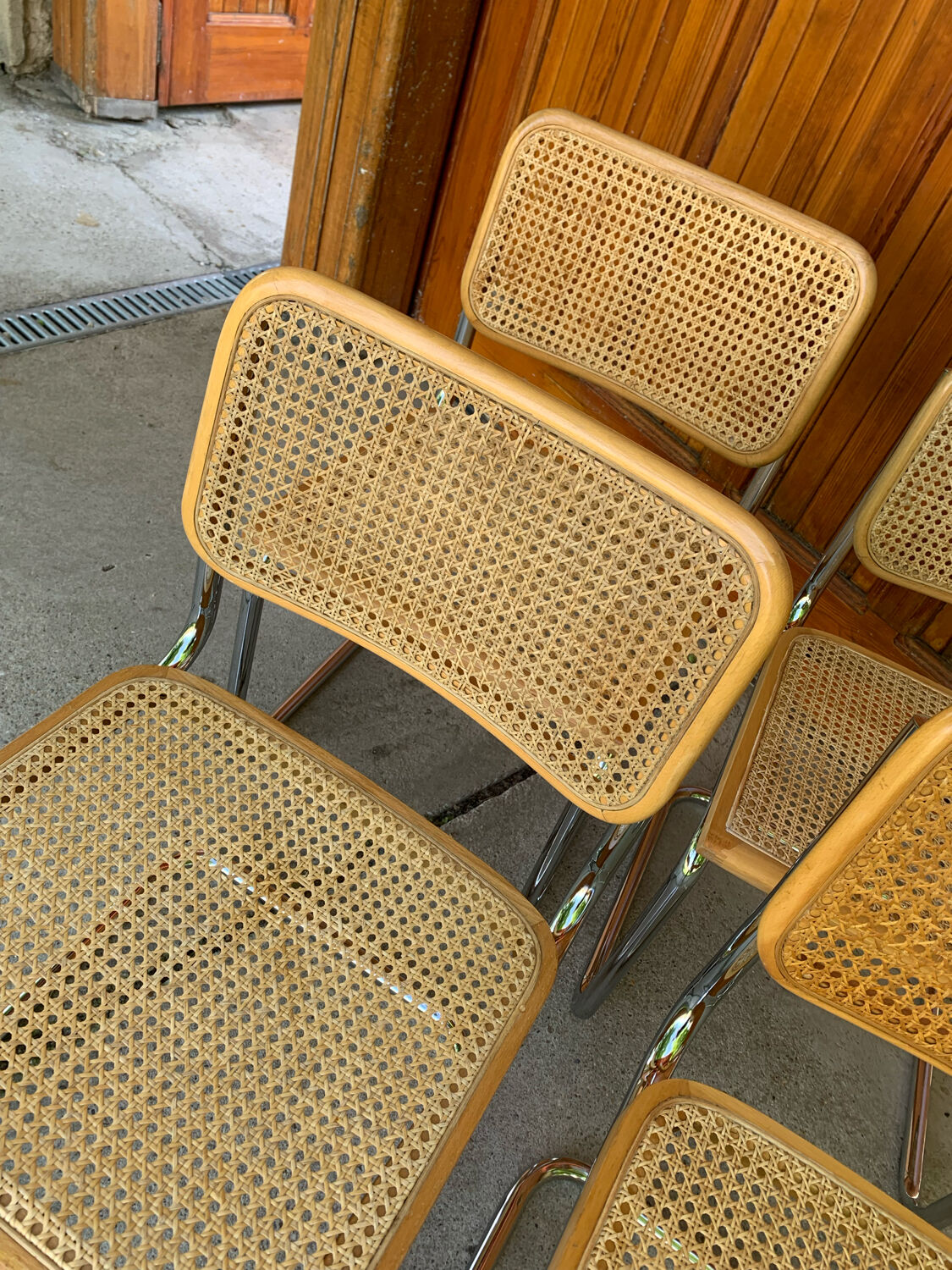 4 chaises italiennes du milieu du siècle Marcel Breuer B32 Cesca, années 70