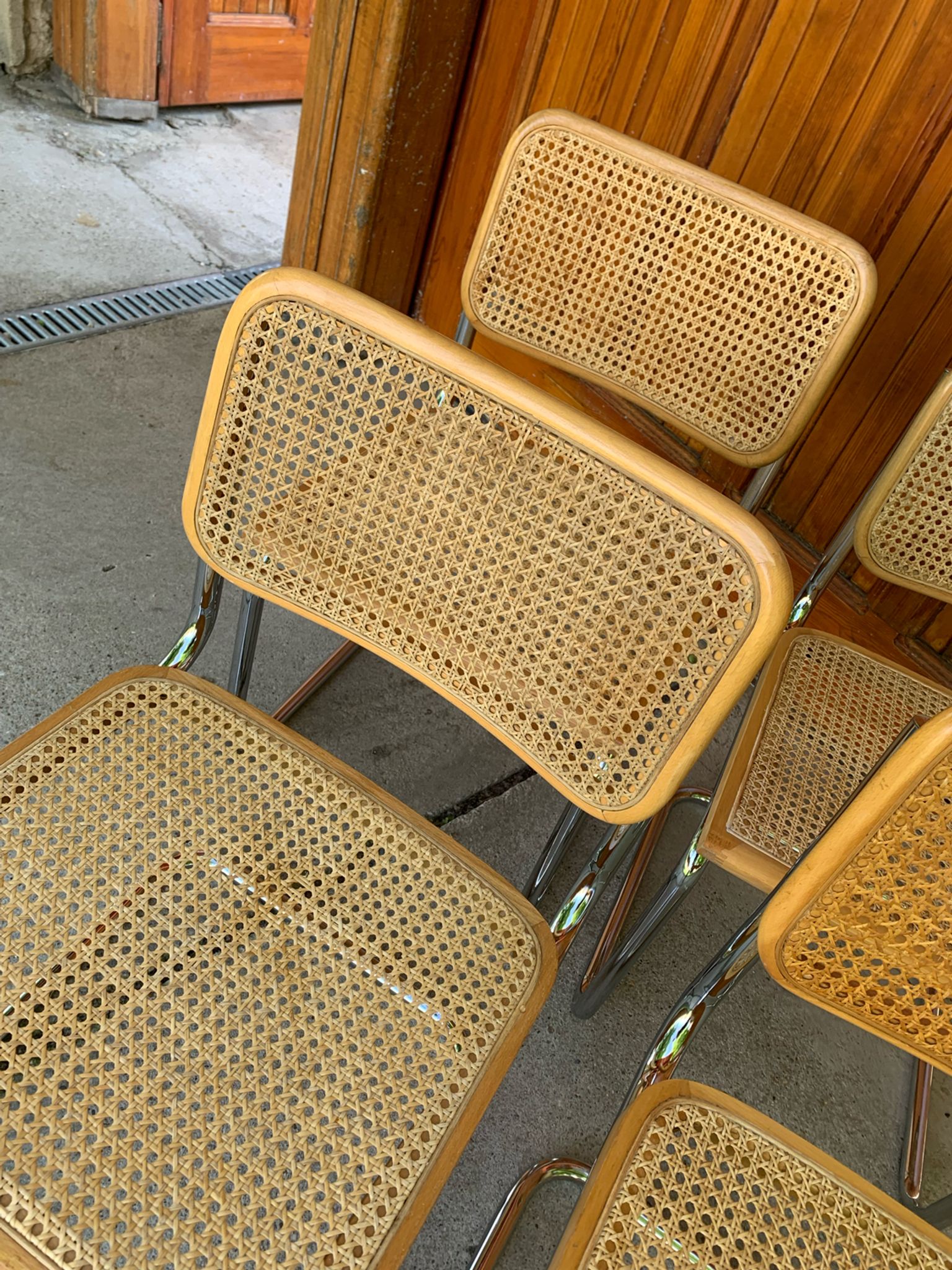 4 chaises italiennes du milieu du siècle Marcel Breuer B32 Cesca, années 70