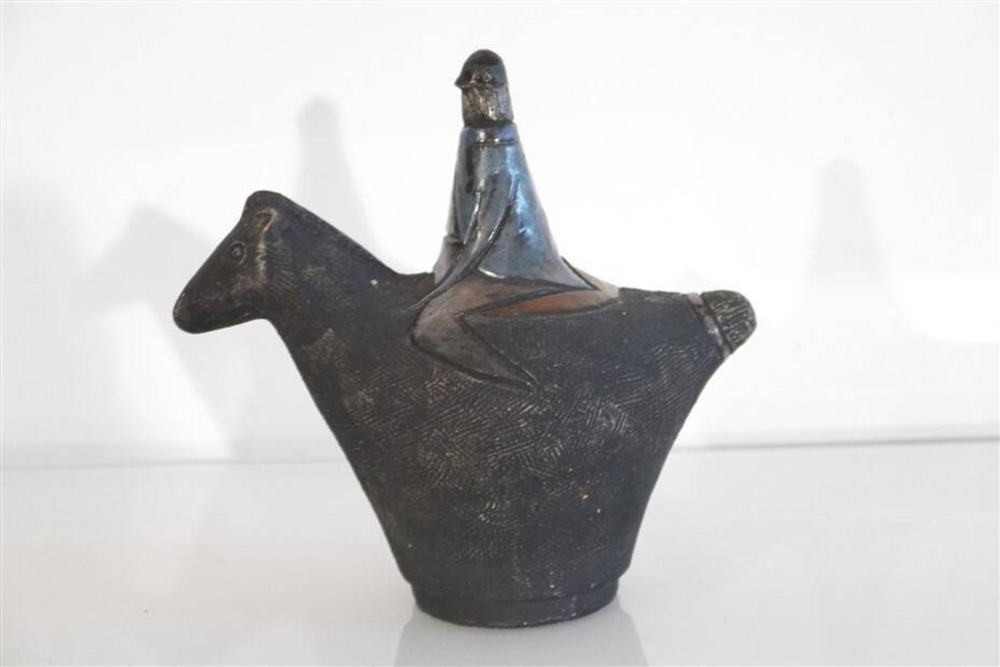 Cheval et son cavalier en ceramique de Lars bergsten