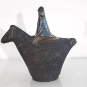 Cheval et son cavalier en ceramique de Lars bergsten