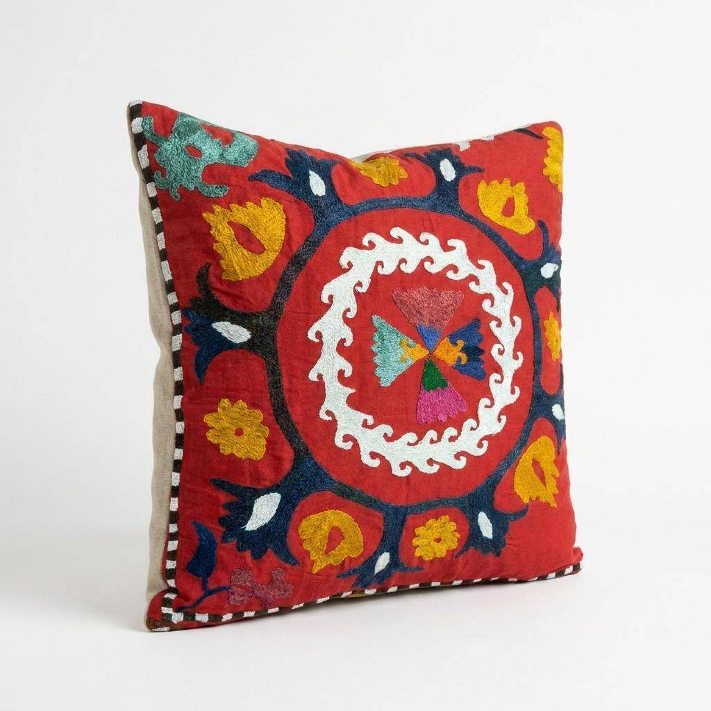 Vintage embroidered cushion cover 56x64 cm