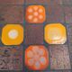 Oval ceramic coffee table 60 70 vintage Jaffeux