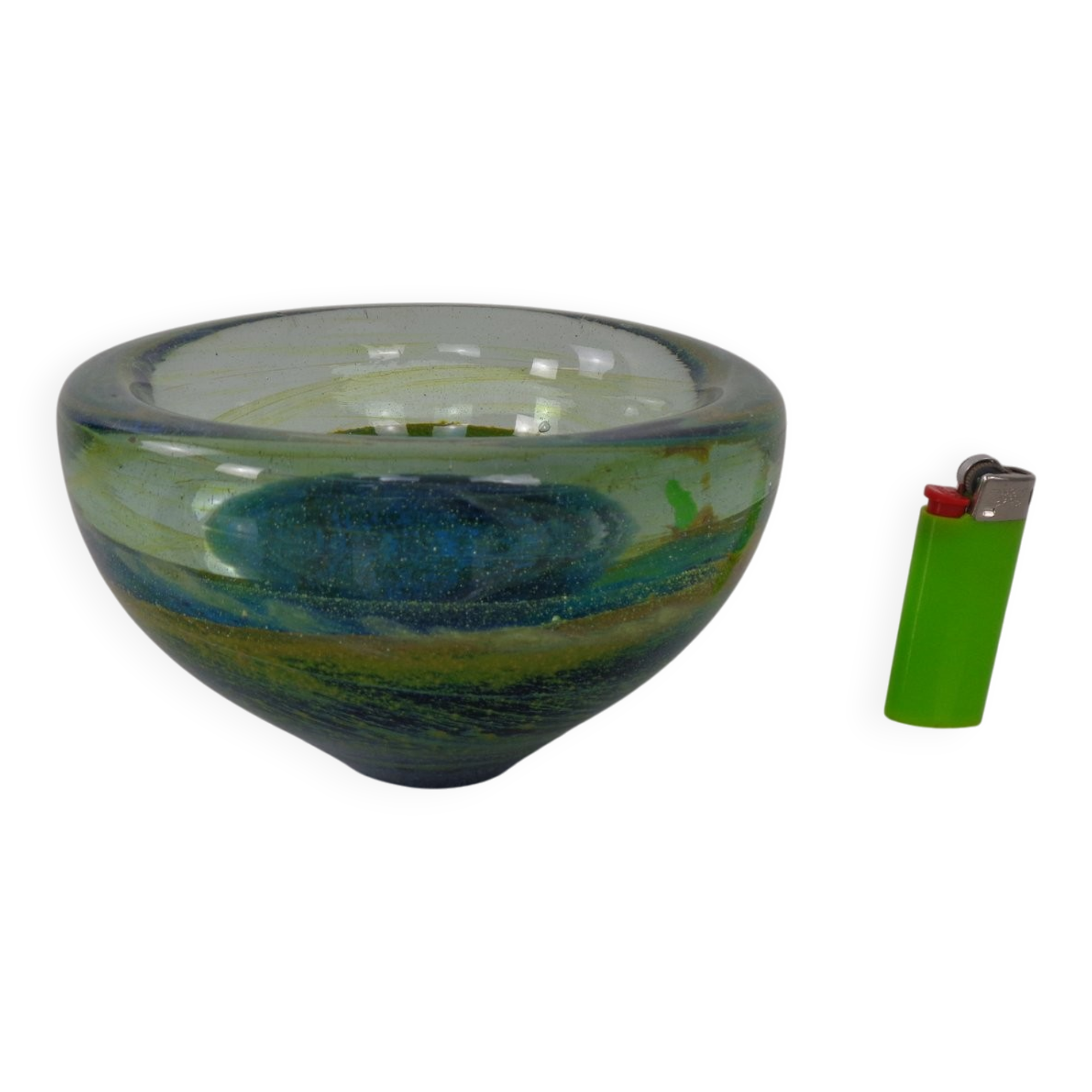 Maltese glass ashtray from Mdina, 1960s
