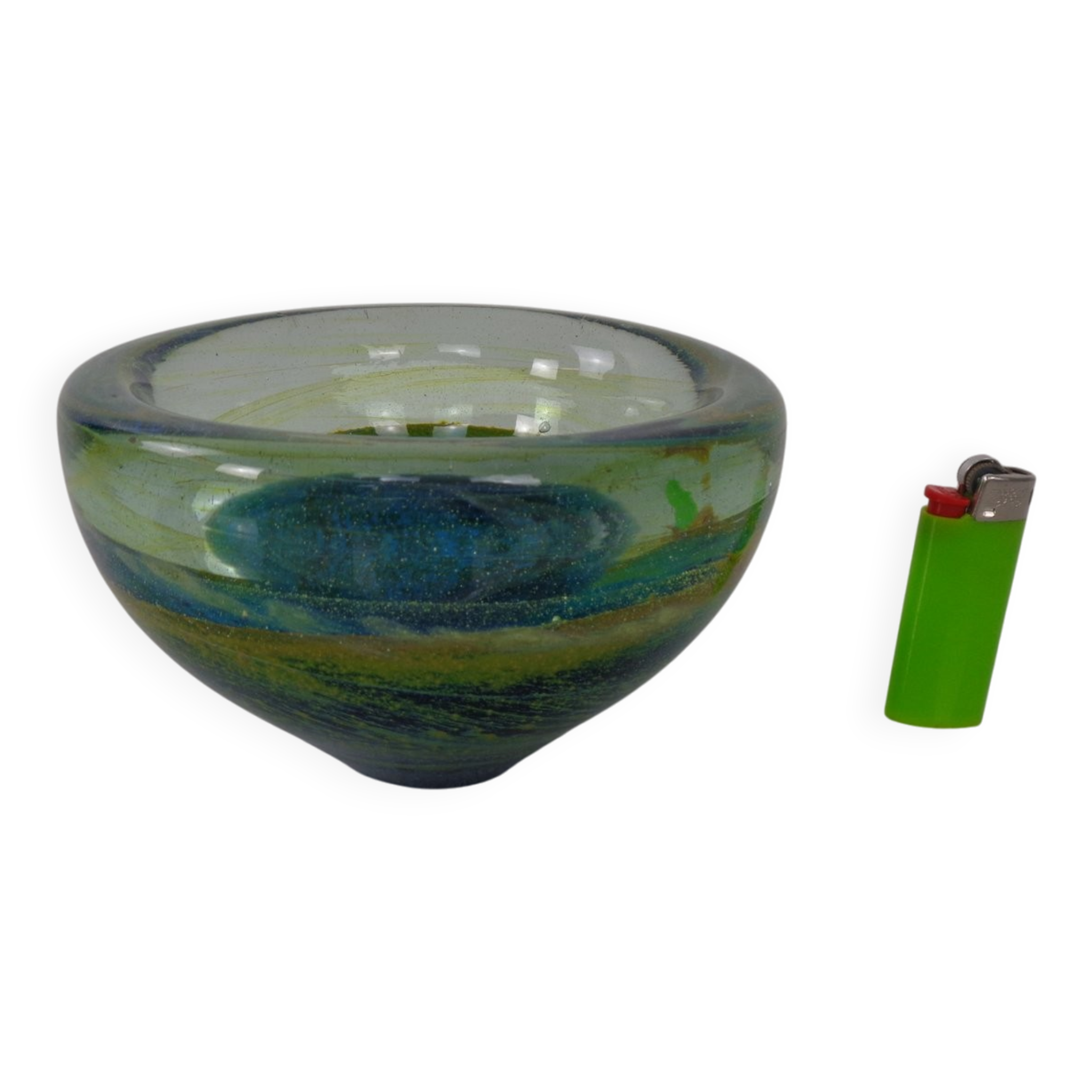 Maltese glass ashtray from Mdina, 1960s