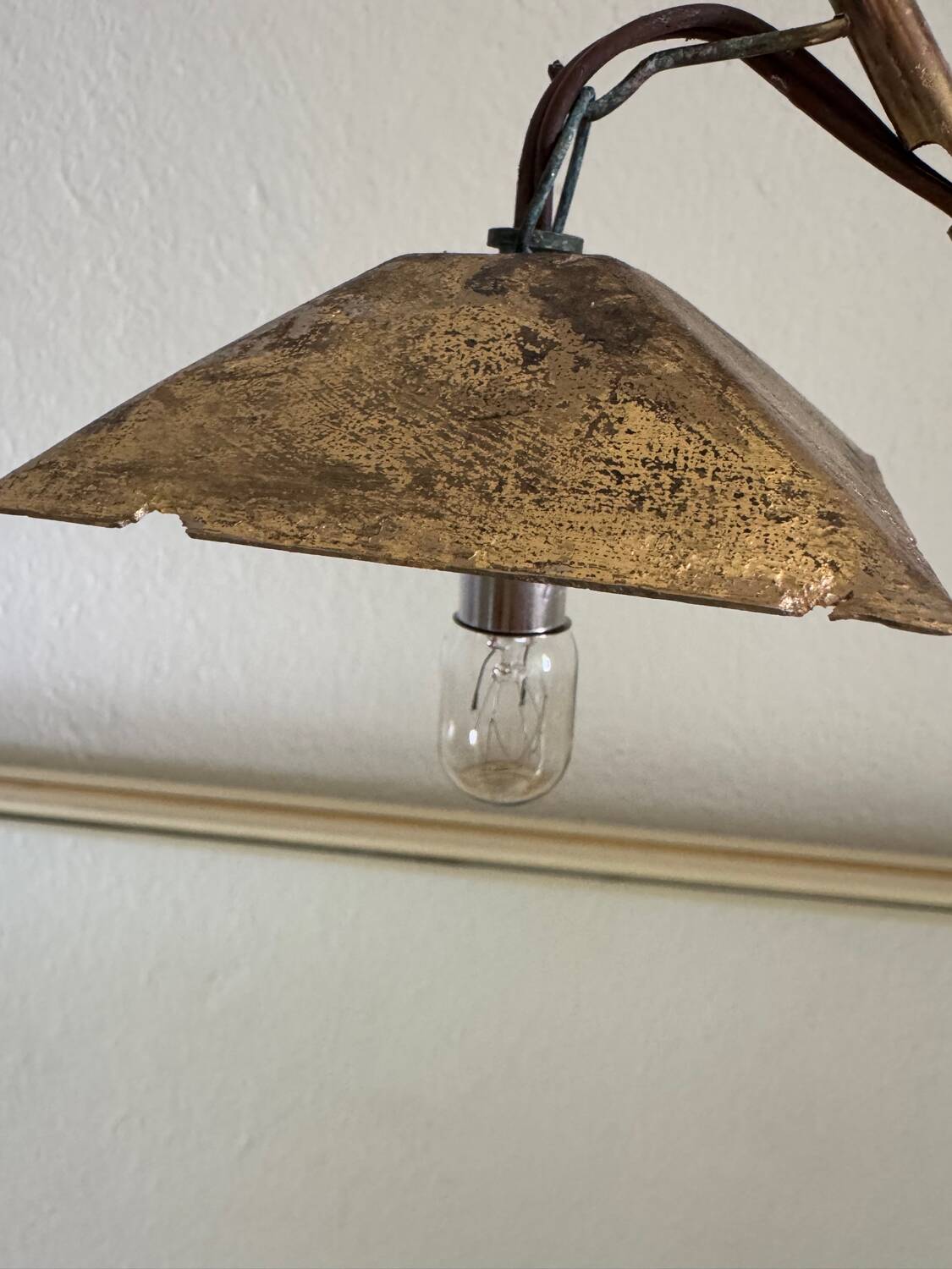 Hakuli bronze lamp from Israel, 1950s