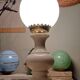 Globe lamp and alabaster base