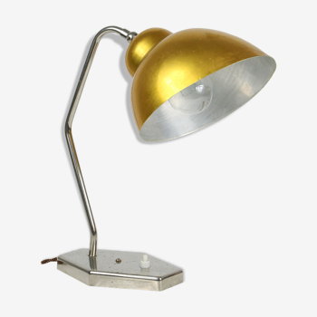 Mid-Century Gold Table Lamp, 1960s
