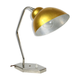 Lampe de table en or du milieu du siècle, années 1960