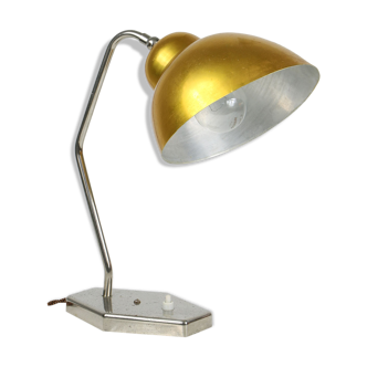 Lampe de table en or du milieu du siècle, années 1960