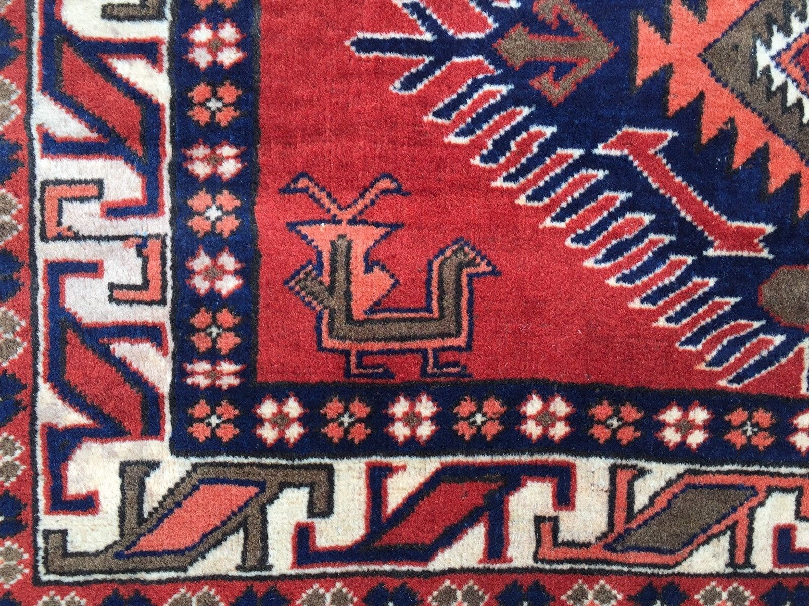 Tapis en teinture végétale Khal Mohammadi Persian Afghan 155x106 cm