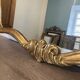 Vintage gold baroque mirror – 107 × 83 cm – authentic