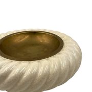 Tommaso Barbi, cream ceramic ashtray / vide poche, B Ceramiche, ca. 1970