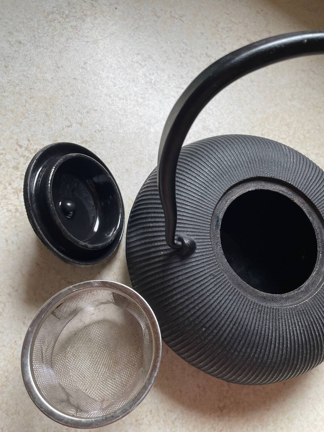 Cast iron teapot