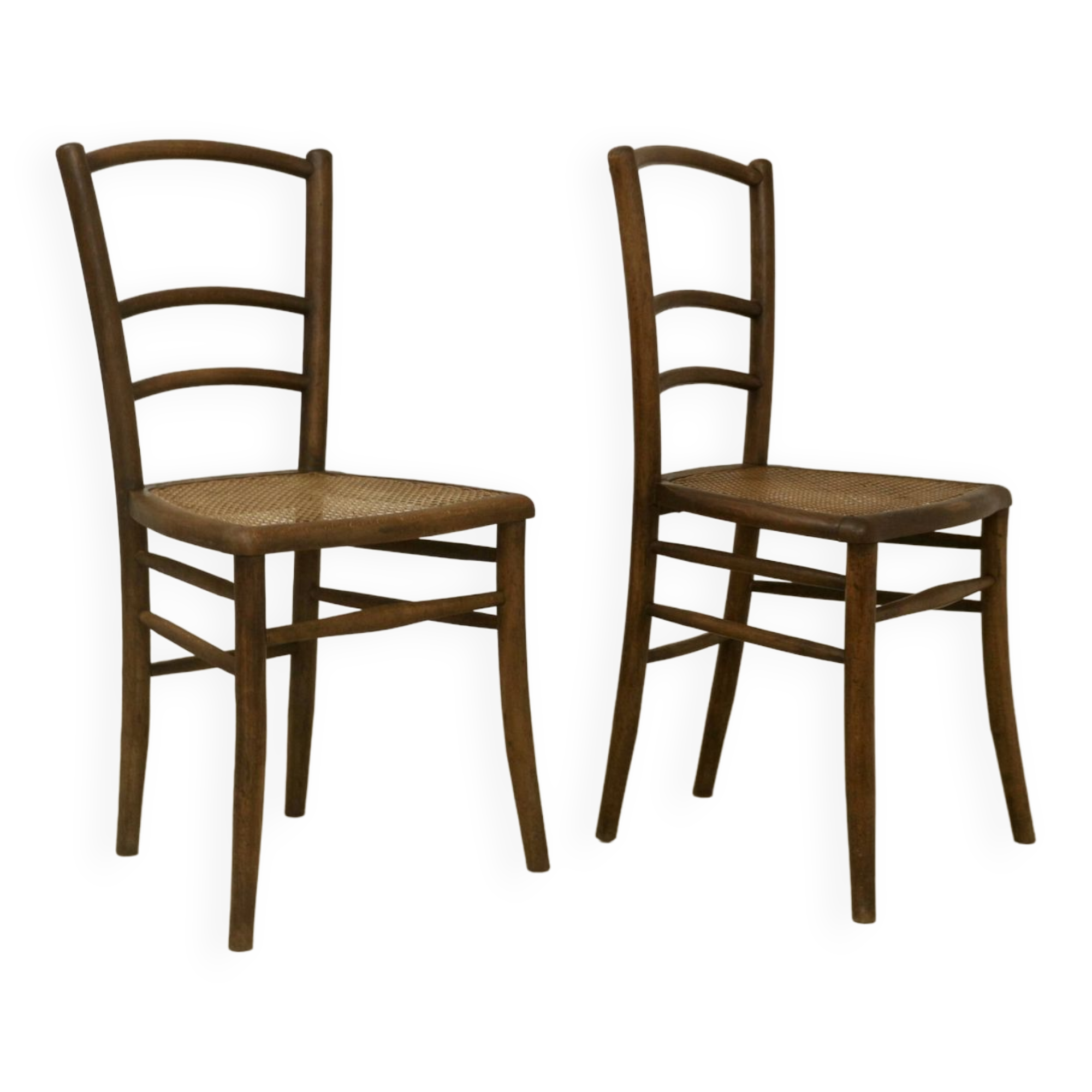 Pair of bistro chairs with canework. Ref Brunelle