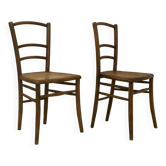Pair of bistro chairs with canework. Ref Brunelle