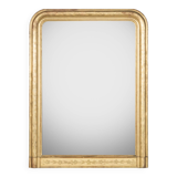 19th C Louis Philippe Mirror with Flower Etchings
