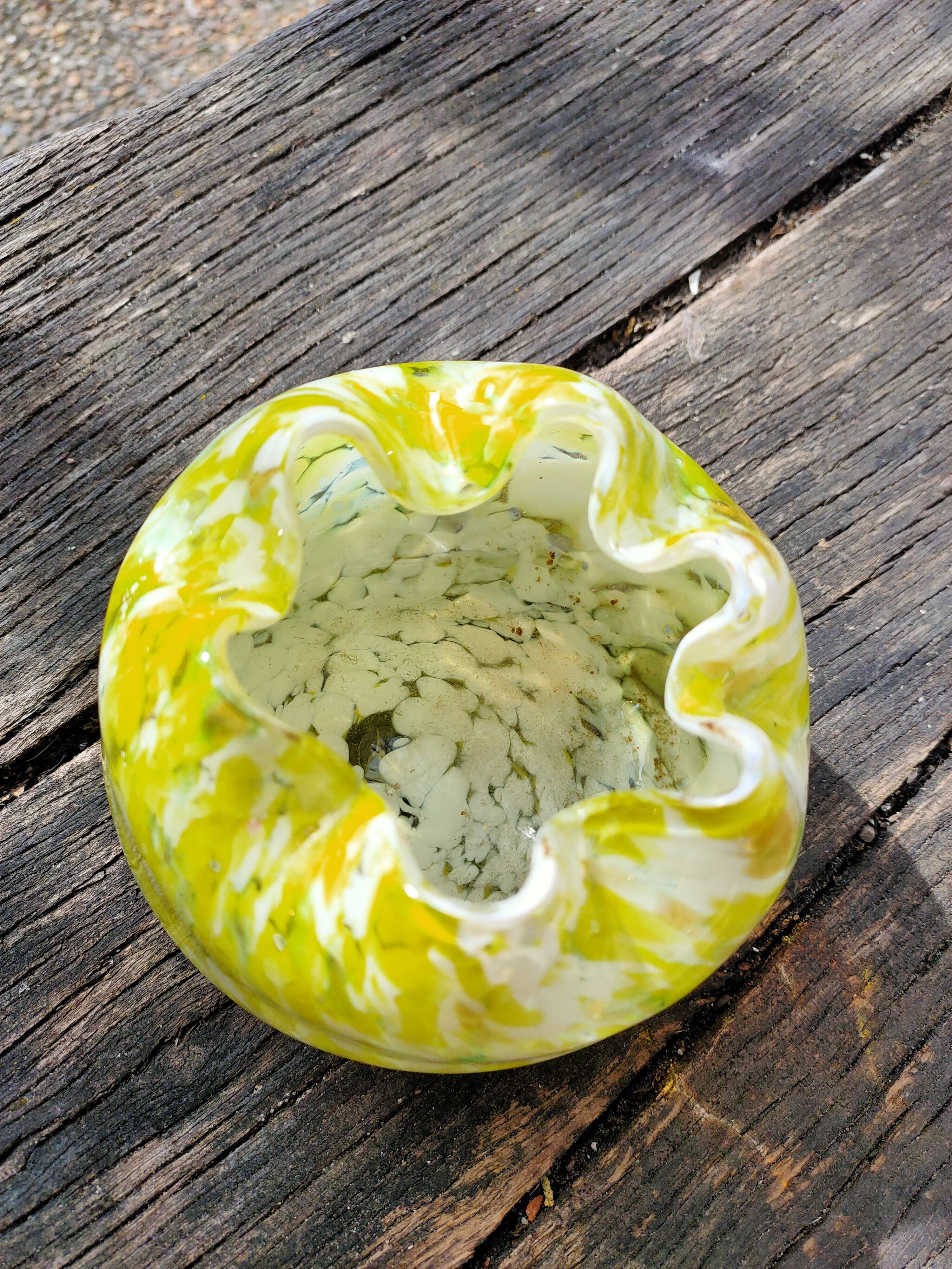 Yellow Clichy vase.