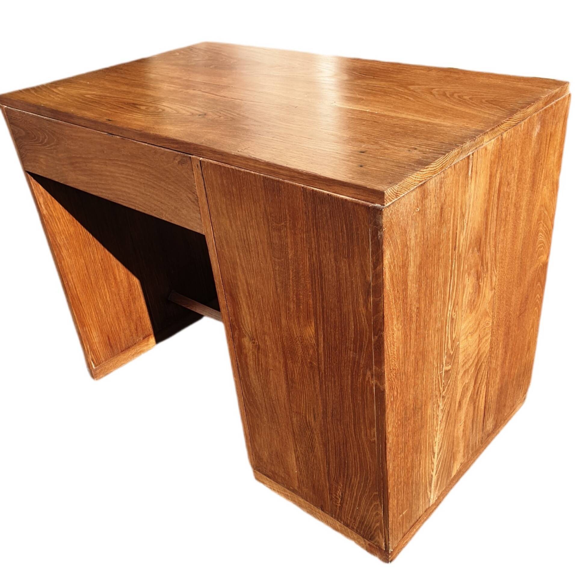 Bureau Art-Déco, en chêne, à caisson.